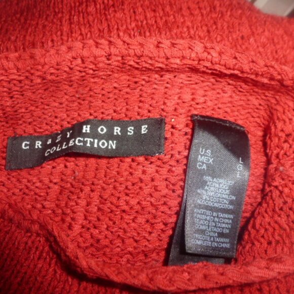 CRAZY HORSE 🧿COLLECTION Multicolor Embellished  Design Y2K 90s PULLOVER  Sz L - Picture 5 of 8
